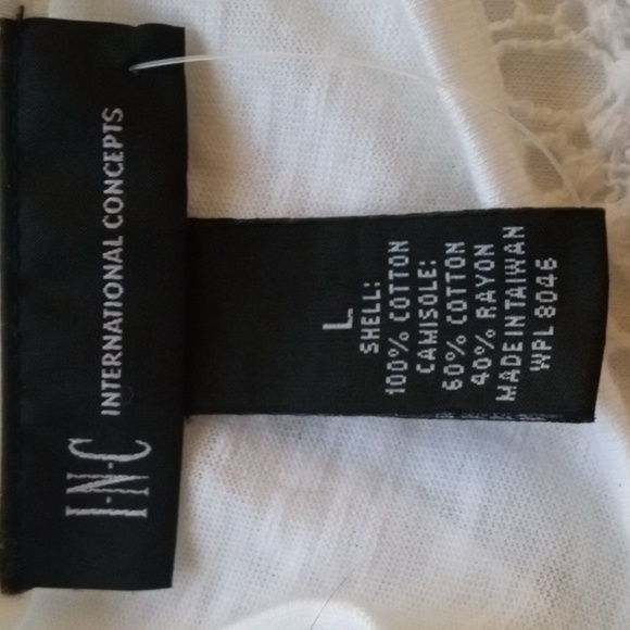 INC International Concepts White Lace Tank Top - Picture 9 of 9